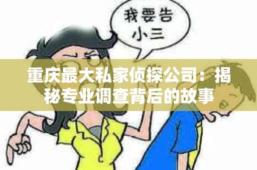 重庆最大私家侦探公司：揭秘专业调查背后的故事
