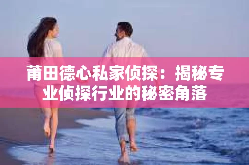 莆田德心私家侦探：揭秘专业侦探行业的秘密角落