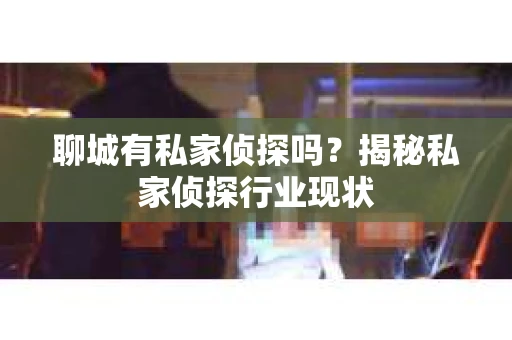 聊城有私家侦探吗？揭秘私家侦探行业现状