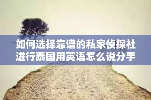 如何选择靠谱的私家侦探社进行泰国用英语怎么说分手挽回服务？