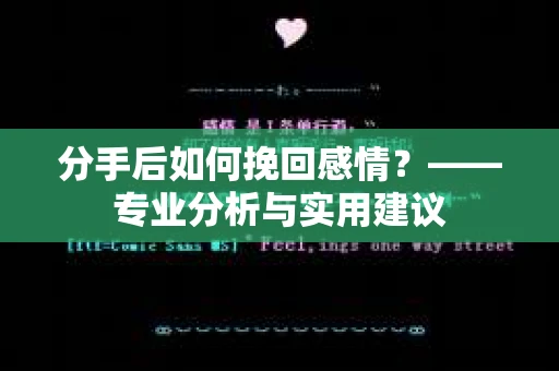 分手后如何挽回感情？——专业分析与实用建议