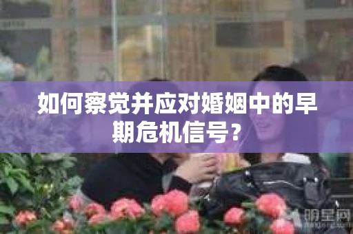 如何察觉并应对婚姻中的早期危机信号？