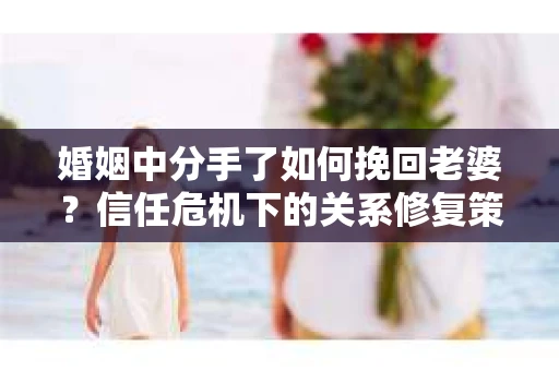婚姻中分手了如何挽回老婆？信任危机下的关系修复策略